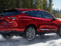 Tył, Czerwona, Acura RDX, Bok