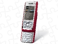 Czerwona, Nokia E65, Srebrna
