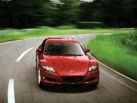 Czerwona, Mazda, Przyciemniane szyby