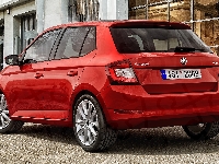 Tył, Skoda Fabia, Czerwona