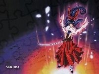 czerwona spódnica, Sakura Wars, miecz