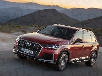 Góry, Czerwone, Audi Q7, Droga