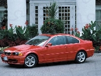 BMW, Czerwone, Coupe