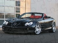 Czerwone, Mercedes SLR, Brabus, Skóry