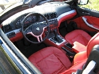 Czerwone, BMW 3, E46, Skóry