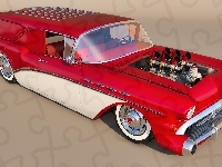 1957, Czerwony, Buick Century Caballero Wagon, Zabytkowy