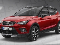 2017, Seat Arona, Czerwony