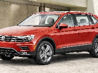 Bok, Volkswagen Tiguan, Czerwony