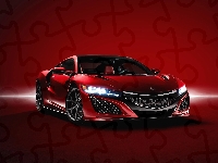 Honda NSX, Samochód, Czerwony