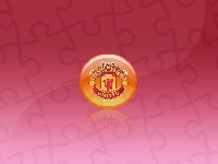 Czerwony, Manchester United, Logo, Różowy