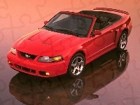 Czerwony, Ford Mustang, Cabrio