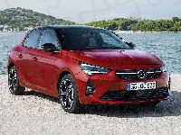 2020, Czerwony, Opel Corsa, Wzgórza
