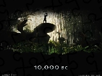 człowiek, 10000 Bc, las, zwierzęta