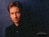 David Duchovny, ciemny strój