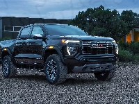 Czarny, GMC Canyon Denali, Crew Cab, Przód