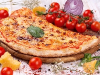 Pomidory, Pizza, Ser, Deska