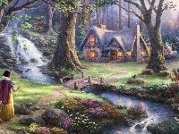 Królewna Śnieżka i siedmiu krasnoludków, Thomas Kinkade, Disney, Snow White and the Seven Dwarfs