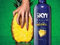 Dłoń, Ananas, Wódka, Skyy, Manicure