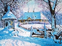 Kapliczka, Dom, Zima