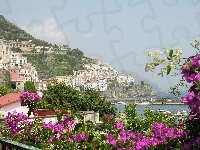 Domy, Włochy, Amalfi, Kwiatki
