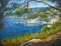Jezioro, Domy, Góry
