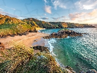 Donegal, Plaża, Morze, The Murder Hole Beach, Irlandia, Wybrzeże