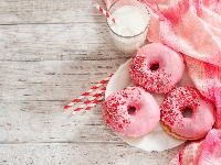 Donuty, Pączki, Mleko