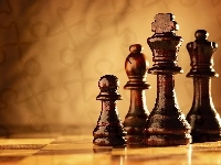 Szachy, Drewniane, Figury