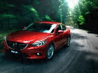 Droga, Mazda 6, Las