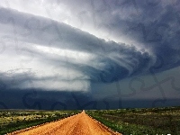 Łąki, Droga, Tornado