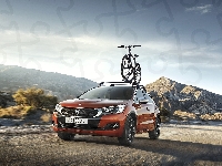 Citroen, Droga, DS4, Rower, Góry