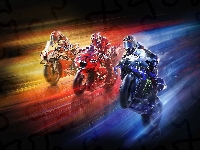 Ducati, MotoGP, Gra, Motocykle, Yamaha, Ruch, Szybkość, Honda, Motocykliści