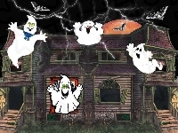 duchy, Halloween, straszny dom