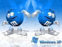 Dwie, M&M, Windows, XP, Niebieskie