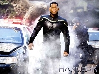 dym, Hancock, Will Smith, radiowóz