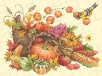 dynie , Halloween, warzywa, ptaszek