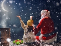 Dziecko, Mikołaj, Noc Świąteczne