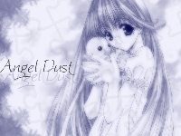 dziewczyna, Angel Dust, napis
