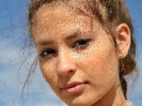 Portret, Dziewczyna, Niebo
