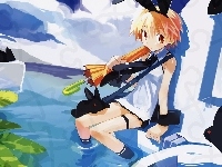 dziewczyna, Disgaea, woda, parasol