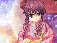 Kimono, Dziewczynka, Parasol