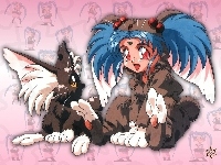 dziewczynka, Tenchi Muyo, futerko