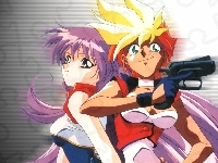 dziewczyny, Dirty Pair Flash, pistolet