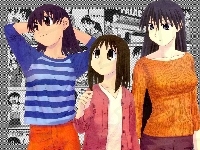 dziewczyny, Azumanga Daioh, ludzie, sweterek