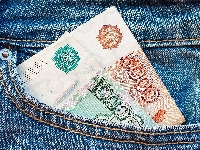 Kieszeń, Pieniądze, Ruble, Dżinsy