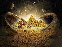 Piramidy, Egipskie, Noc