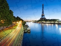 Eiffla, Paryż, Miasta, Francja, Wieża, Panorama