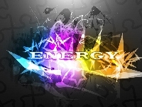 Energia, Grafika, Napis, Kolory