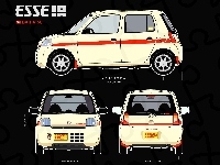 Daihatsu Esse, Wymiary