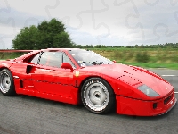 Czerwony, Samochód, Ferrari F40